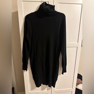 NAADAM black turtleneck dress, 100% cashmere, medium